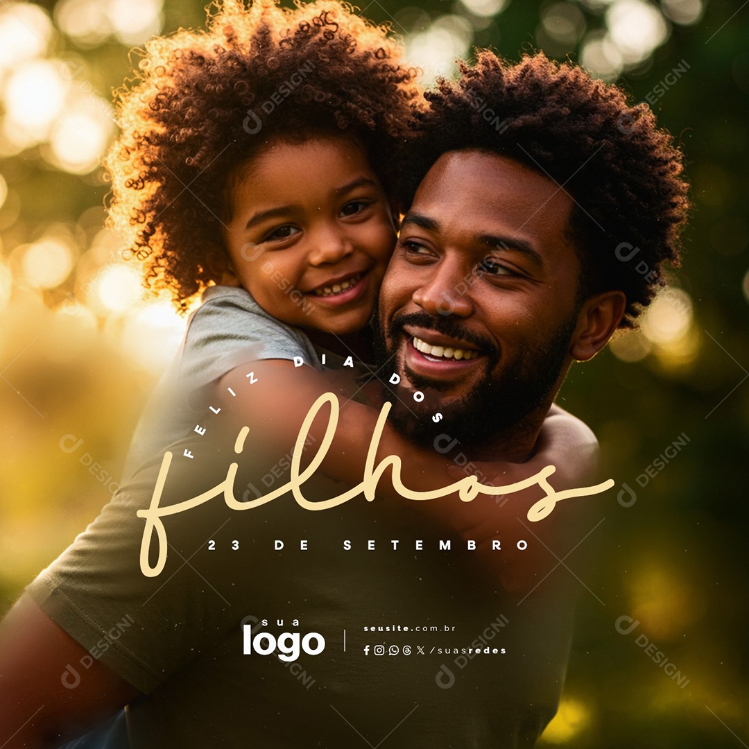 Feliz Dia dos Filhos 23 de Setembro Social Media PSD Editável