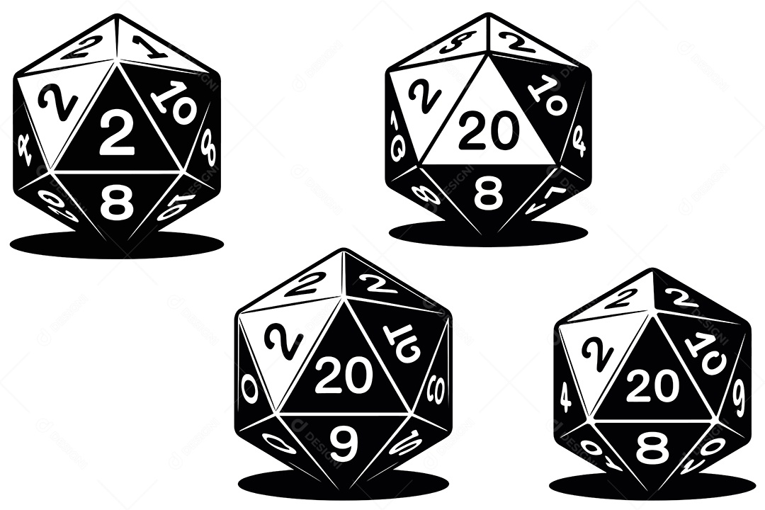 Jogo de Dados Ilustração Vetor EPS + AI