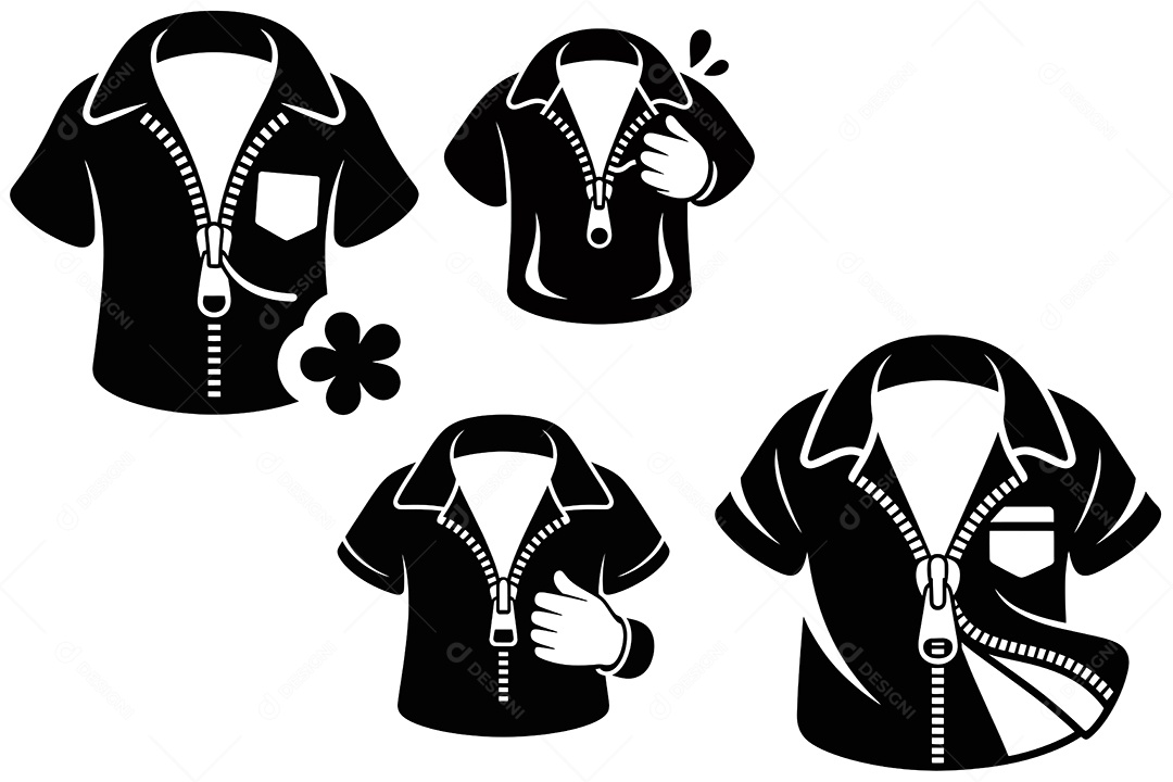 Conjunto de Uniformes Ilustração Vetor EPS + AI