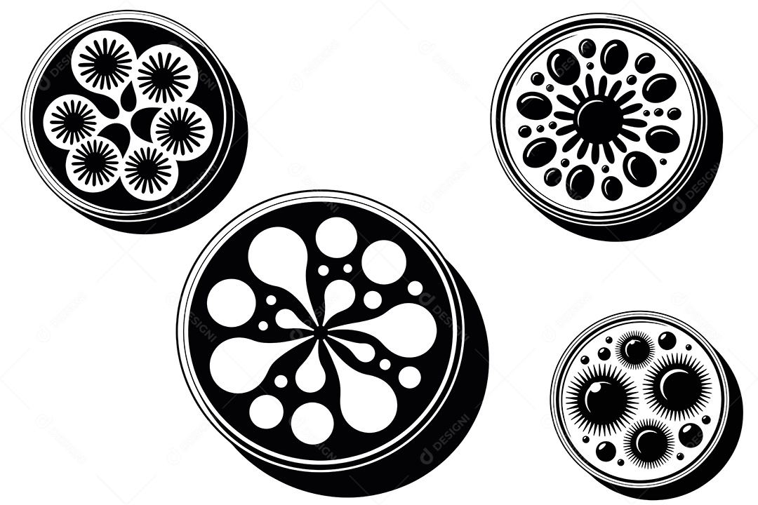 Ícones de Biscoitos Ilustração Vetor EPS + AI