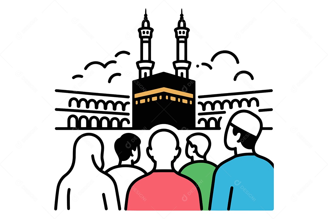 Caaba Meca Ilustração Vetor EPS + AI