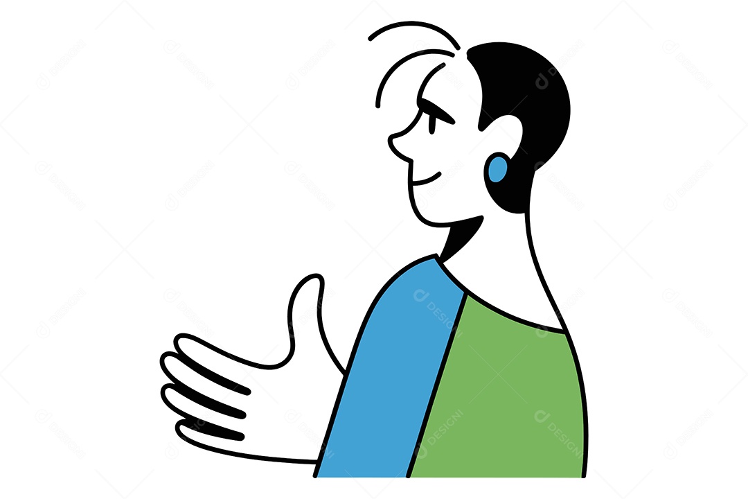 Personagem em Pé Ilustração Vetor EPS + AI