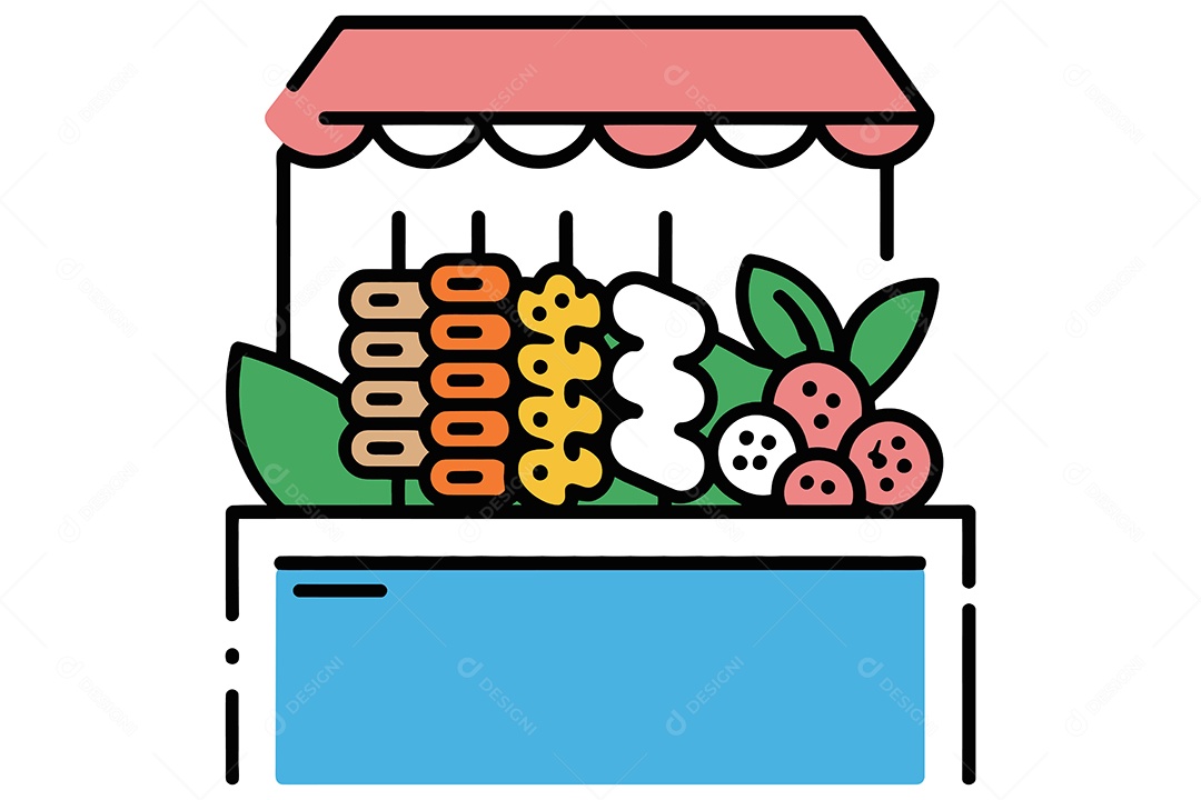 Bufê de Comida Ilustração Vetor EPS + AI