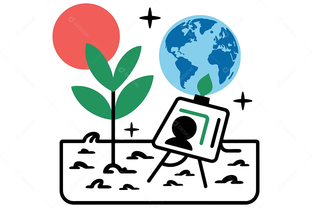 Conceito de Sustentabilidade Ilustração Vetor EPS + AI