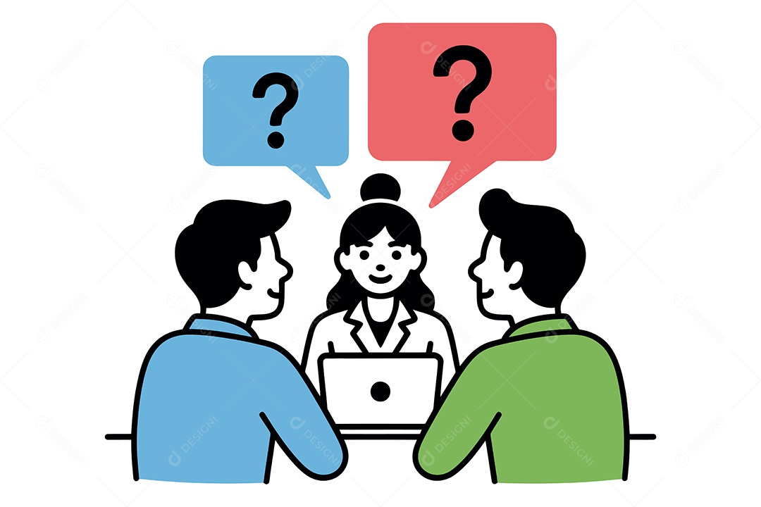 Grupo de Pessoas se Comunicando Ilustração Vetor EPS + AI