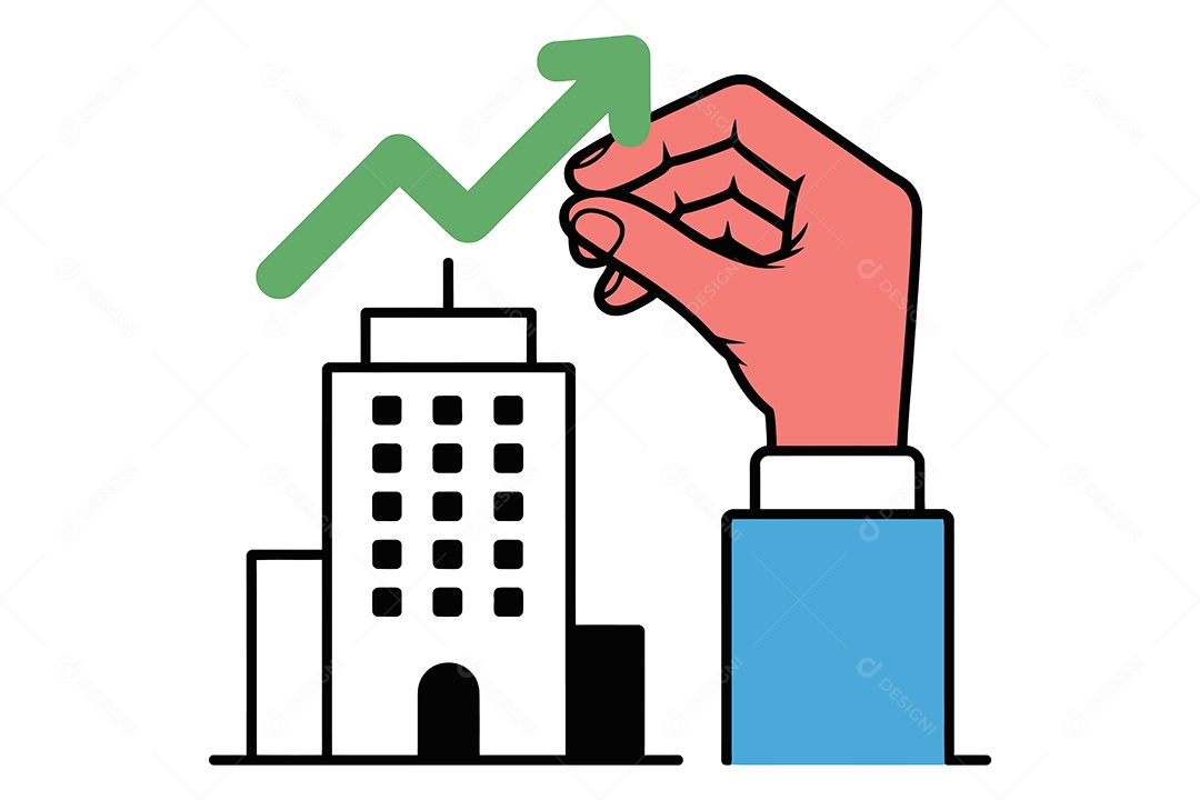 Crescimento Econômico Ilustração Vetor EPS + AI