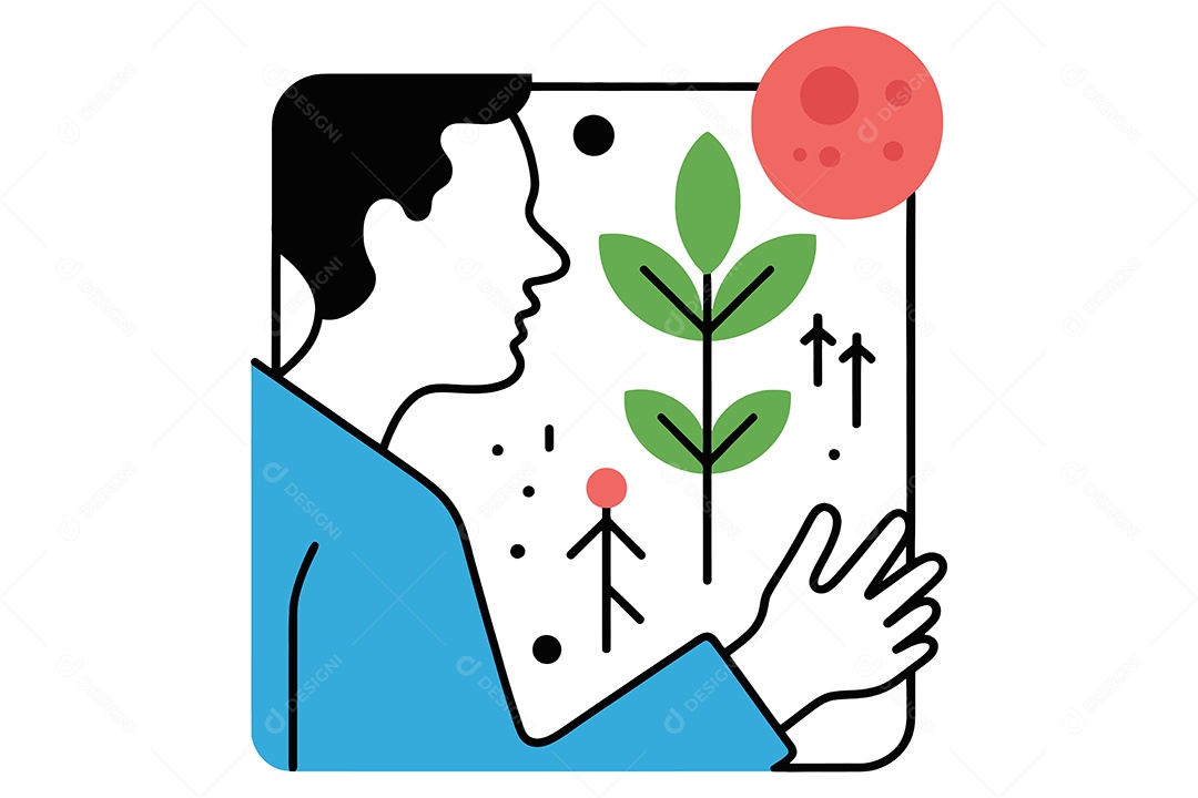 Conceito de Ecologia Ilustração Vetor EPS + AI