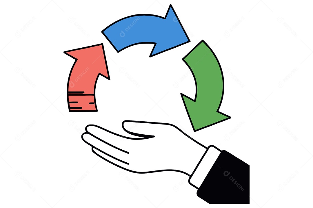 Conceito de Reciclagem Ilustração Vetor EPS + AI