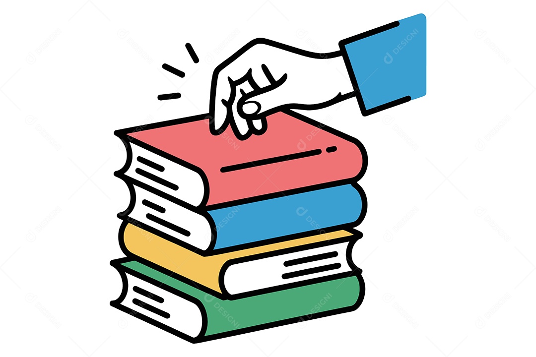 Pilha de Livros Ilustração Vetor EPS + AI