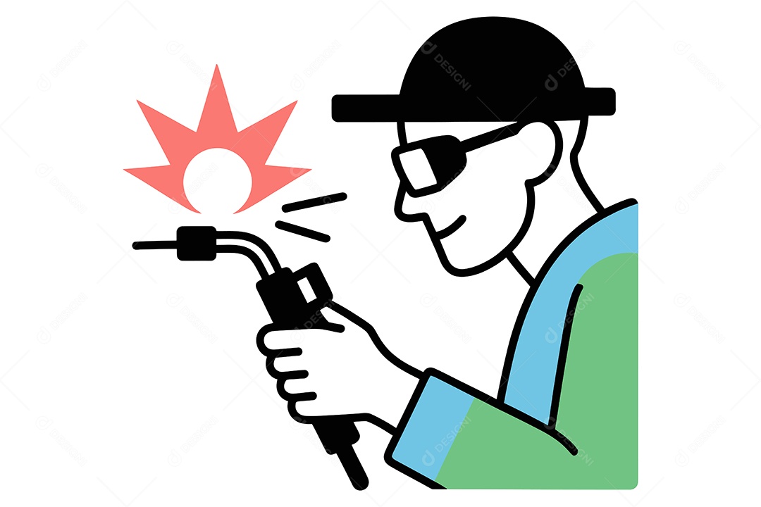 Soldador Ilustração Vetor EPS + AI