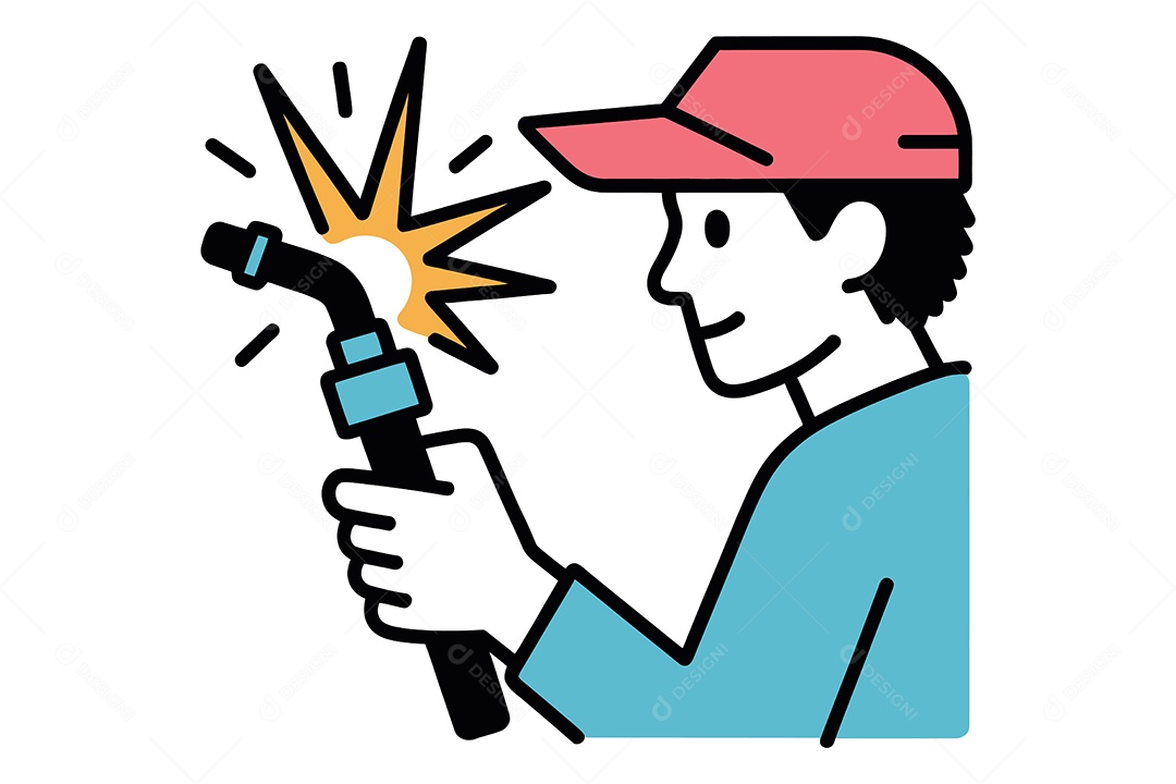 Soldador Ilustração Vetor EPS + AI