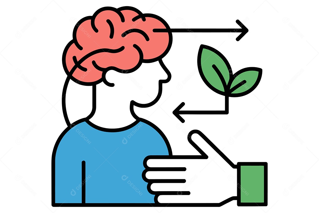 Conceito de Bússola Ínterna Ilustração Vetor EPS + AI