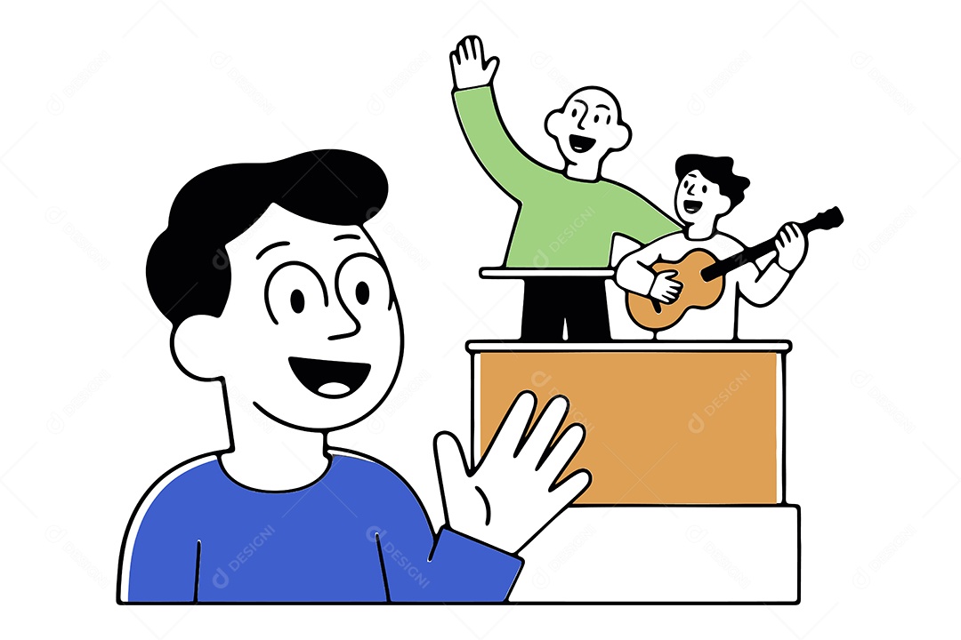 Pessoas em um Evento Ilustração Vetor EPS + AI