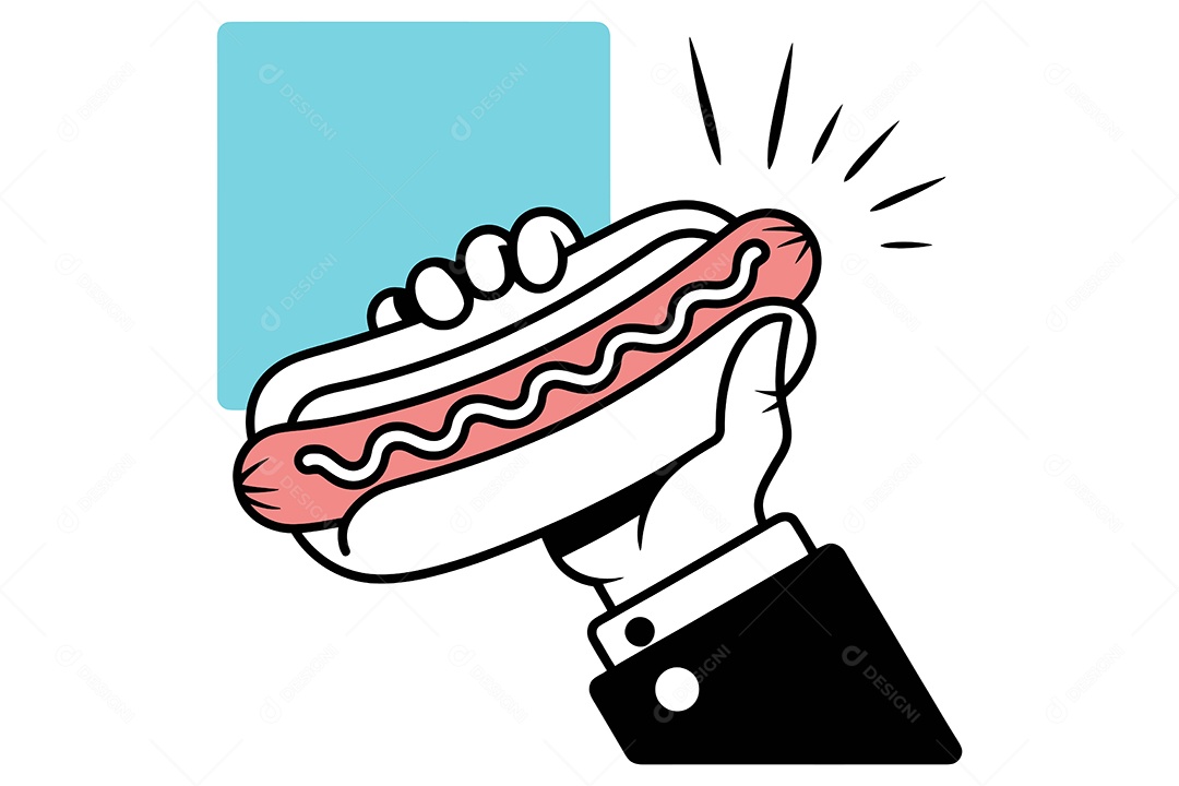 Cachorro Quente Ilustração Vetor EPS + AI