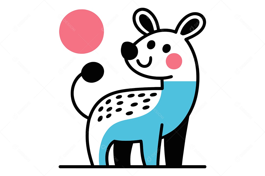 Animal Desenho Animado Ilustração Vetor EPS + AI