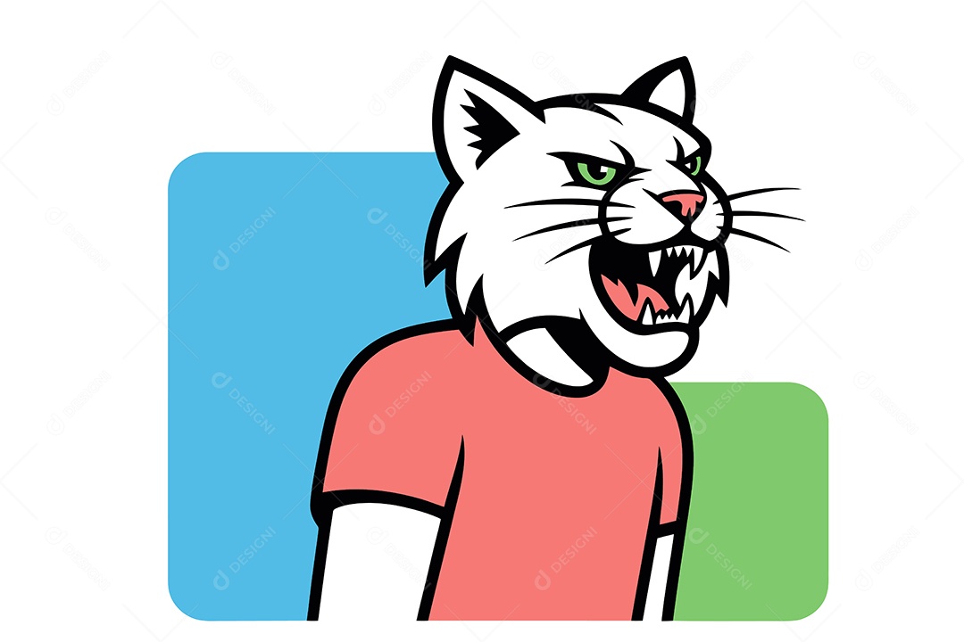 Cabeça de um Felino Ilustração Vetor EPS + AI