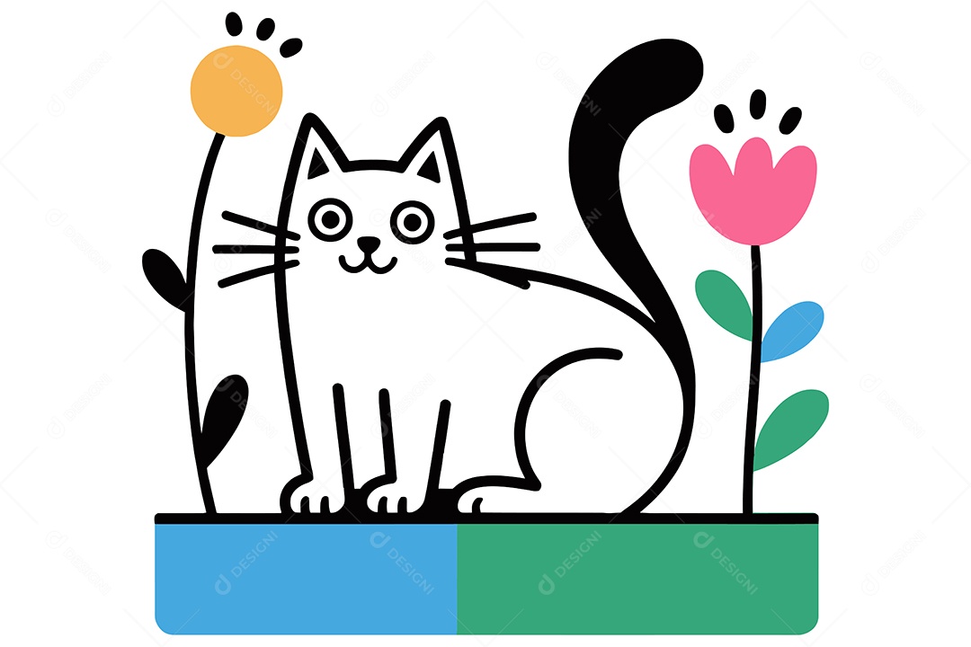 Gato Ilustração Vetor EPS + AI