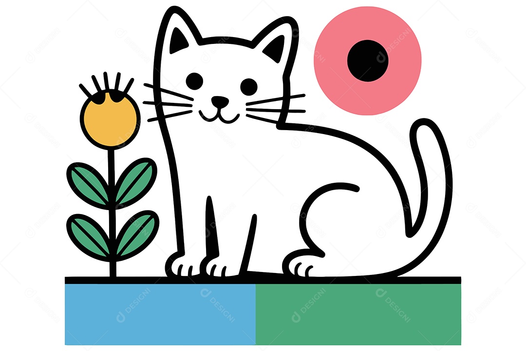 Gato Ilustração Vetor EPS + AI