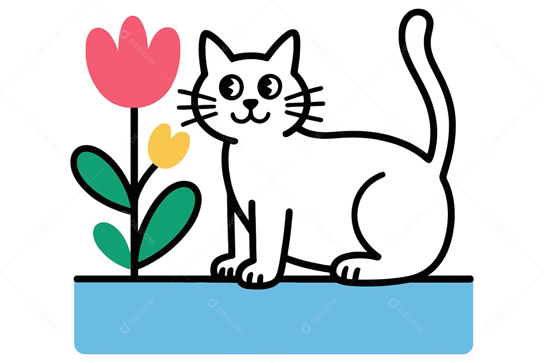 Gato Ilustração Vetor EPS + AI