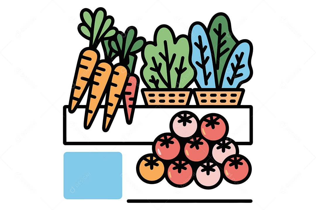 Conjunto de Legumes Desenho Animado Ilustração Vetor EPS + AI