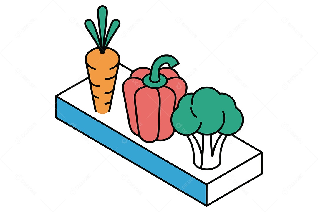 Legumes Desenho Animado Ilustração Vetor EPS + AI