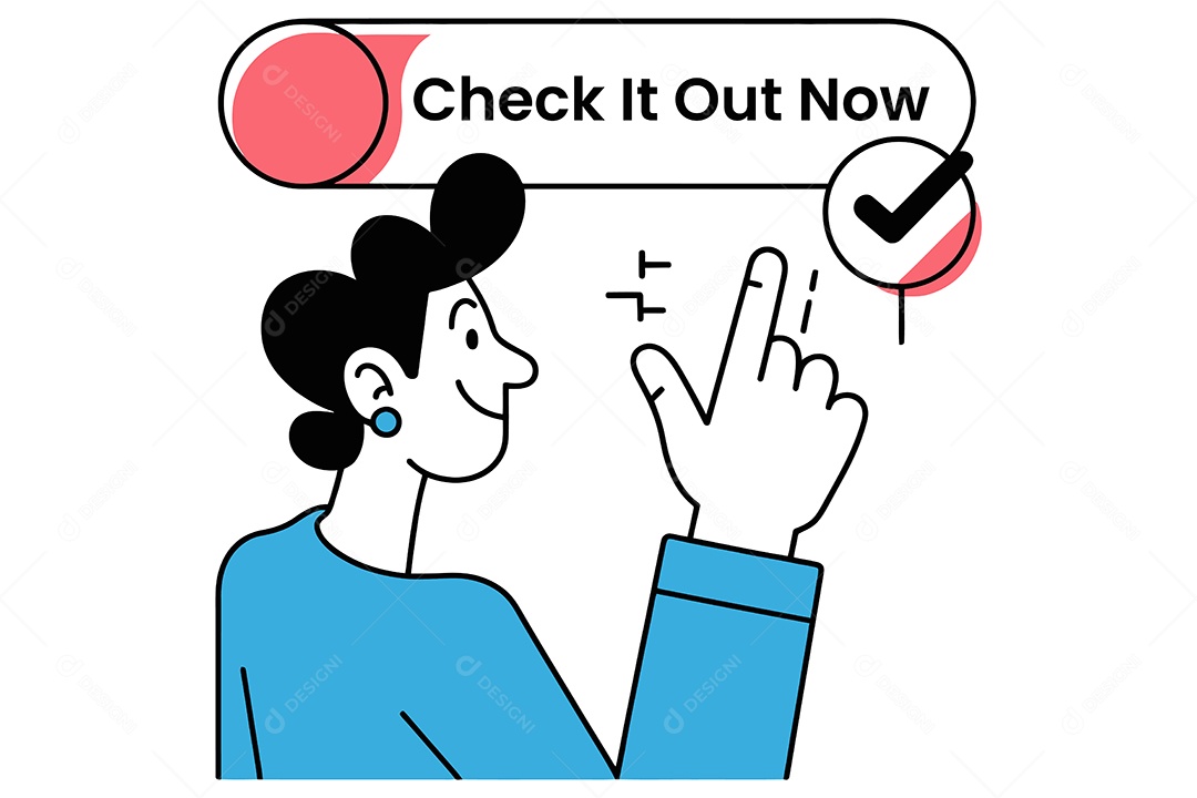 Personagem com Icones Ilustração Vetor EPS + AI