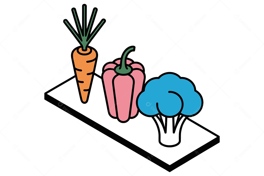 Legumes Desenho Animado Ilustração Vetor EPS + AI