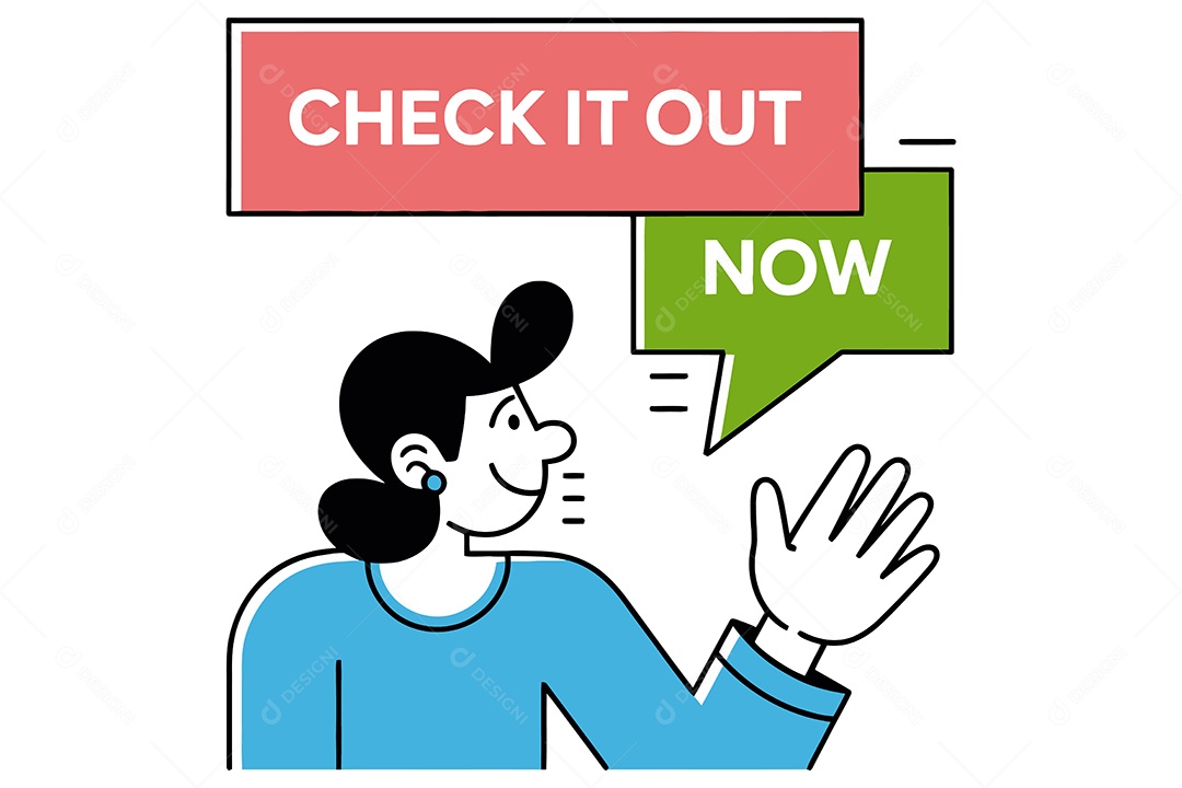 Personagem com Icones Ilustração Vetor EPS + AI