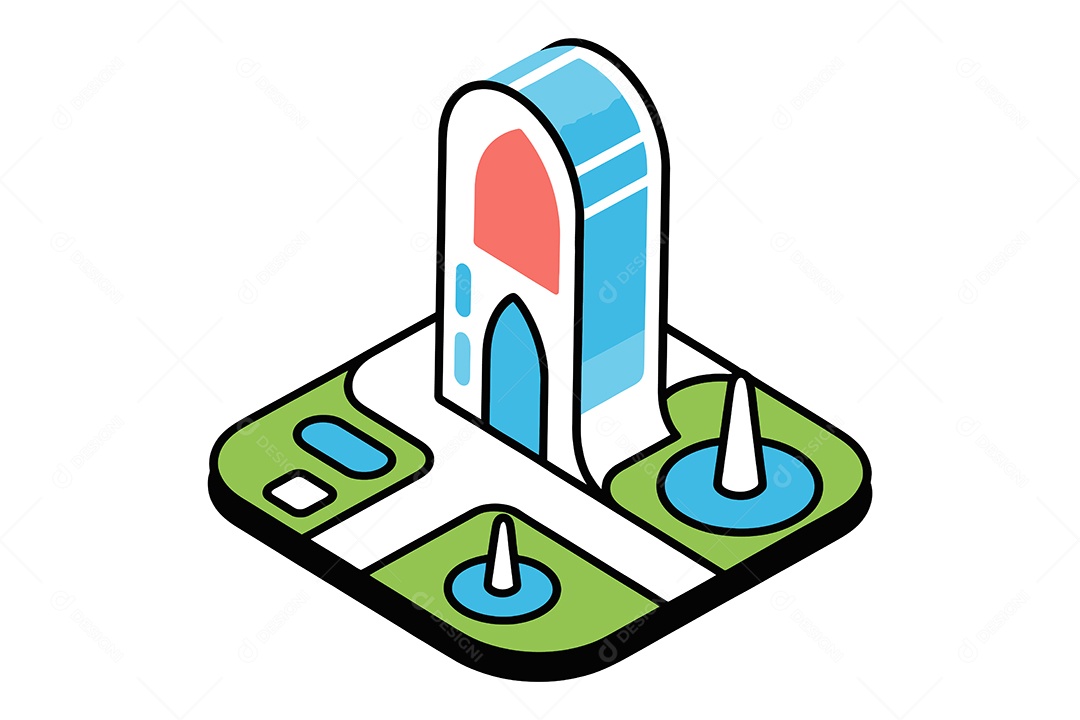 Ícone de Edifício Moderno Ilustração Vetor EPS + AI