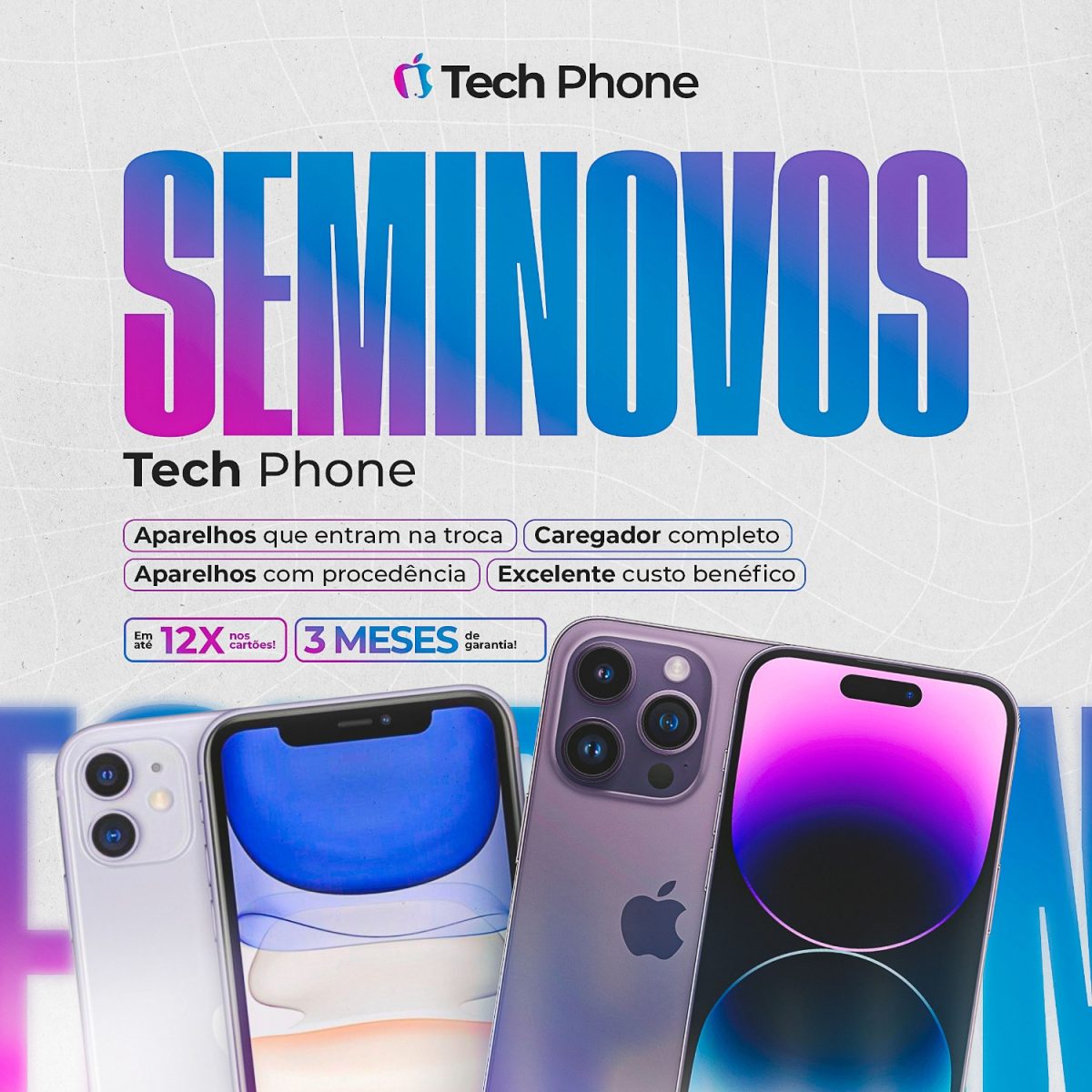 Loja de Celular Iphones Seminovos Social Media PSD Editável