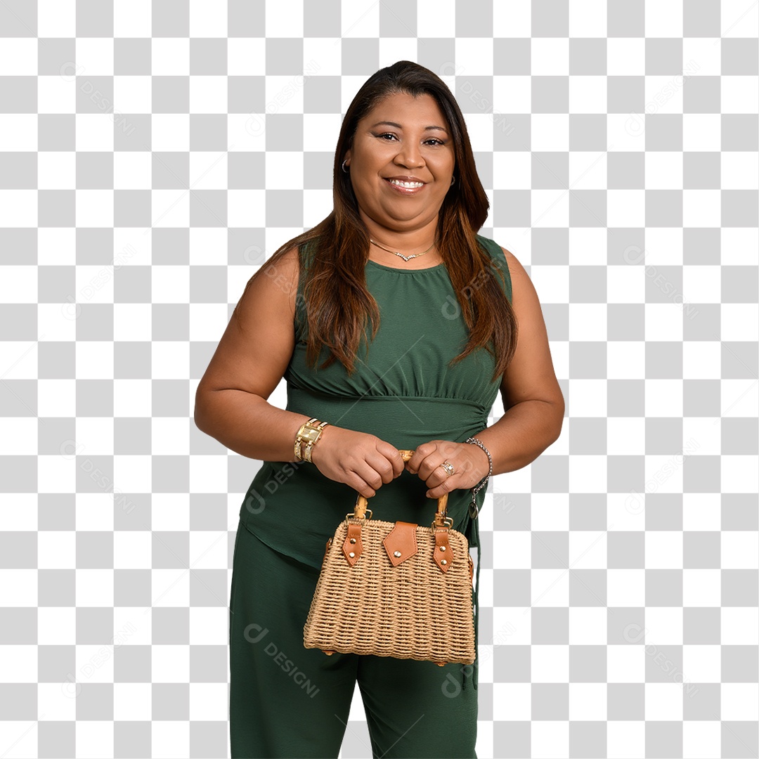 Mulher Morena Sorrindo PNG Transparente