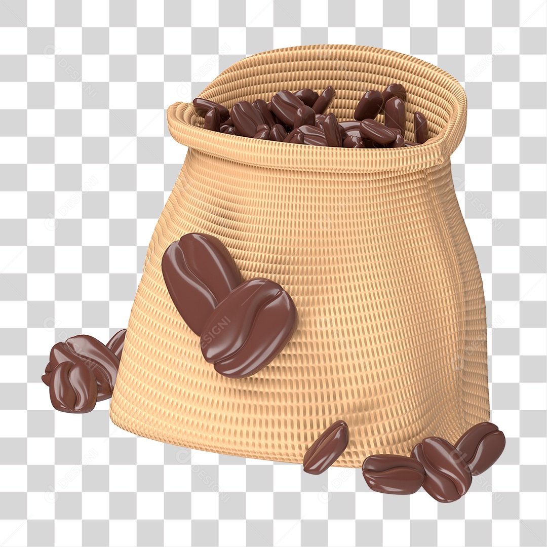 Saco de Café PNG Transparente