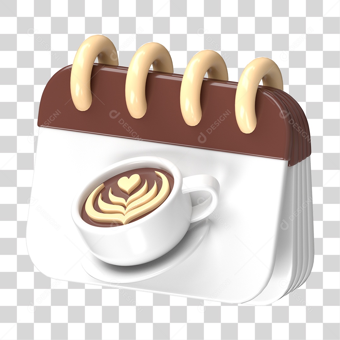 Calendário de Café PNG Transparente