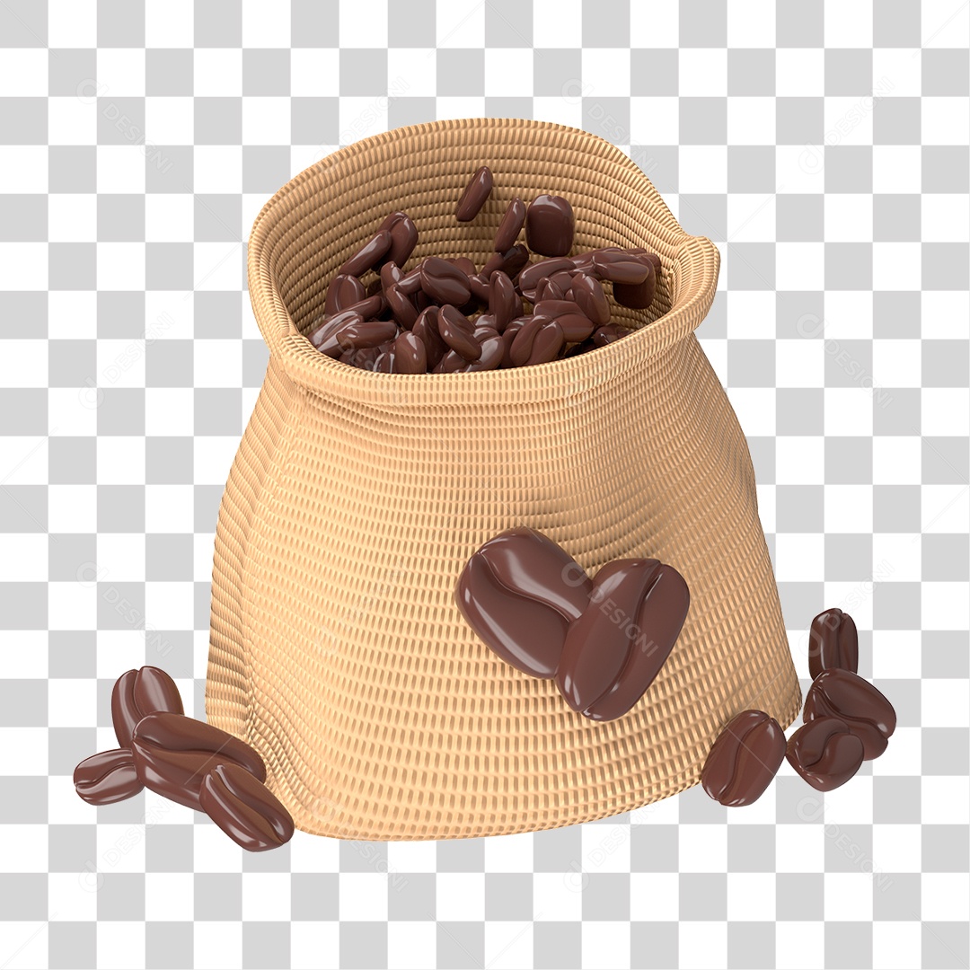 Saco de Café PNG Transparente