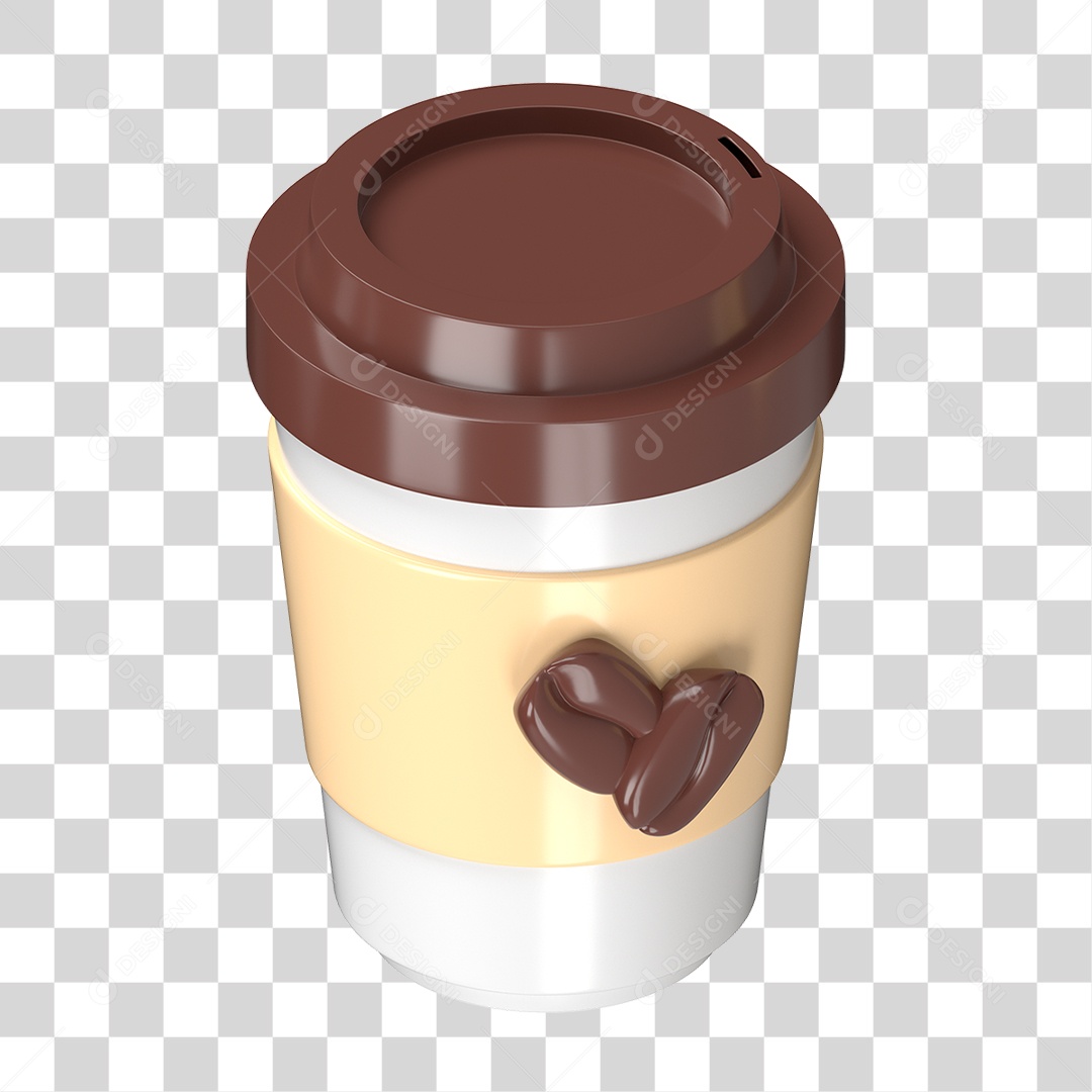 Copo Descartável de Café PNG Transparente