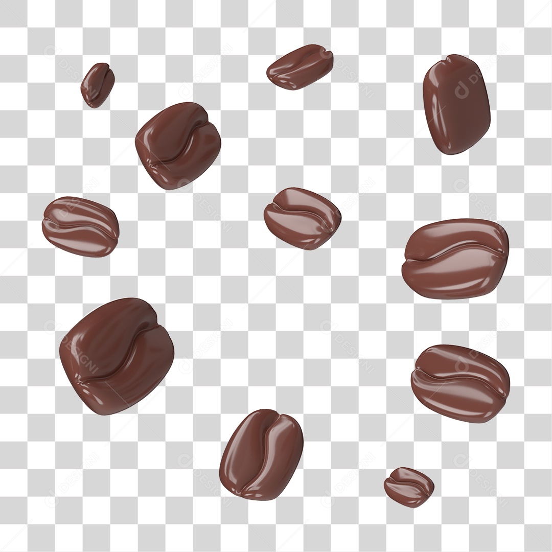 Grãos de Café PNG Transparente