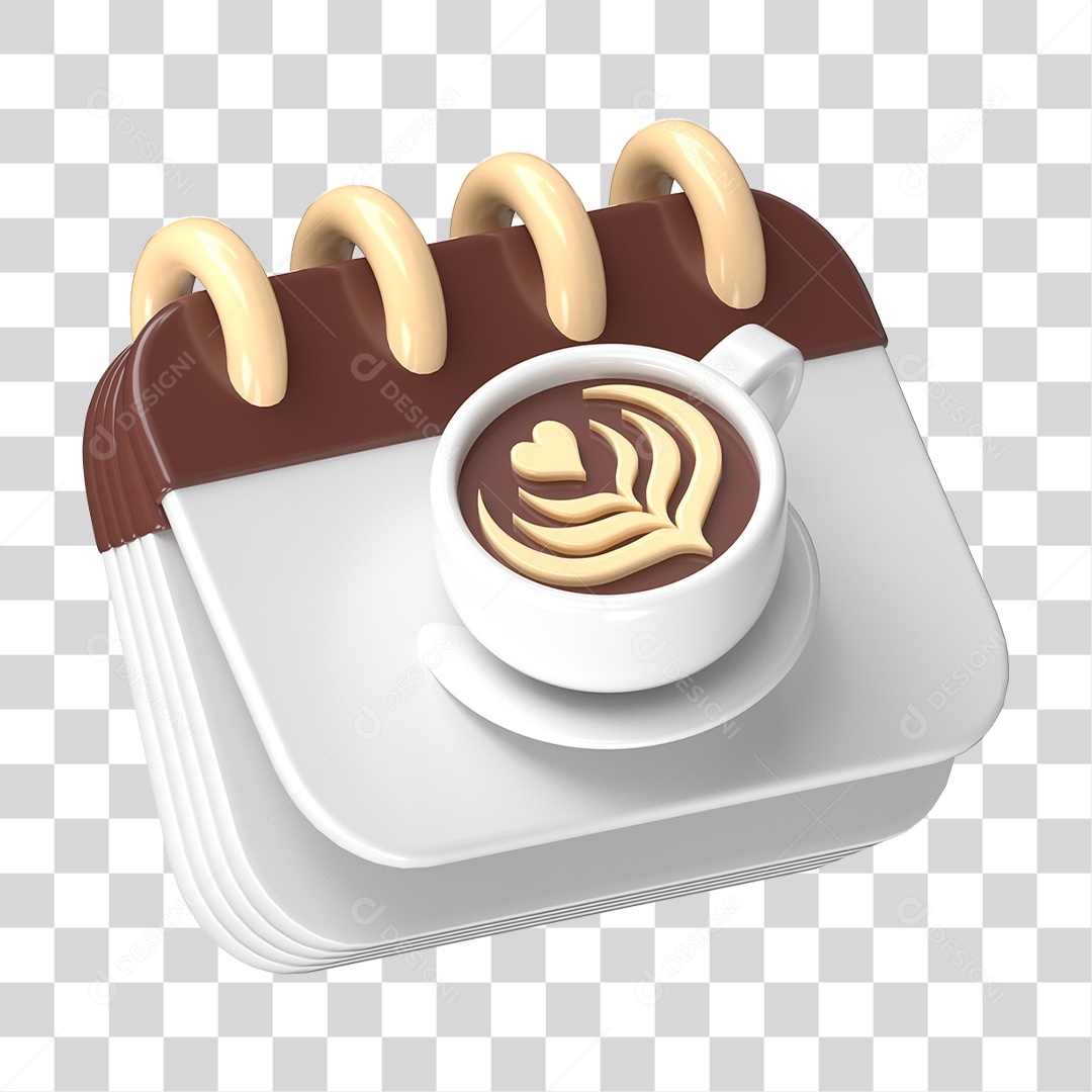 Calendário de Café PNG Transparente