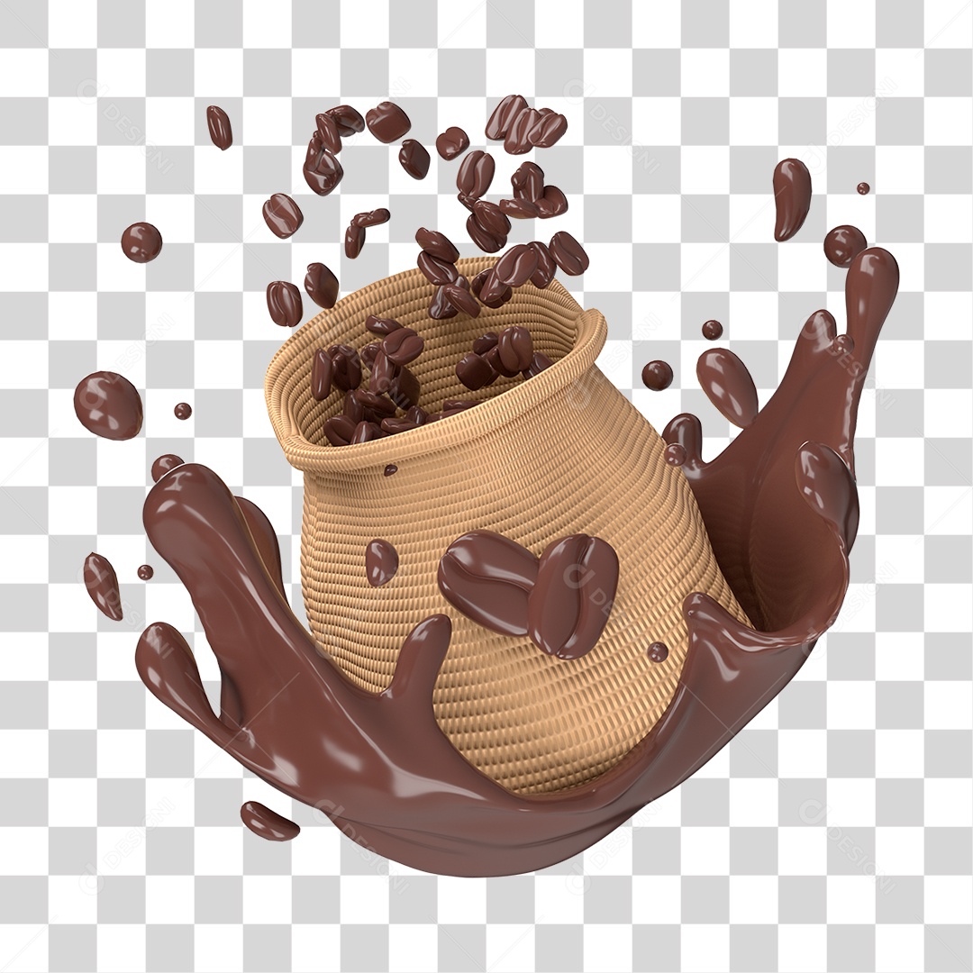 Saco de Café PNG Transparente