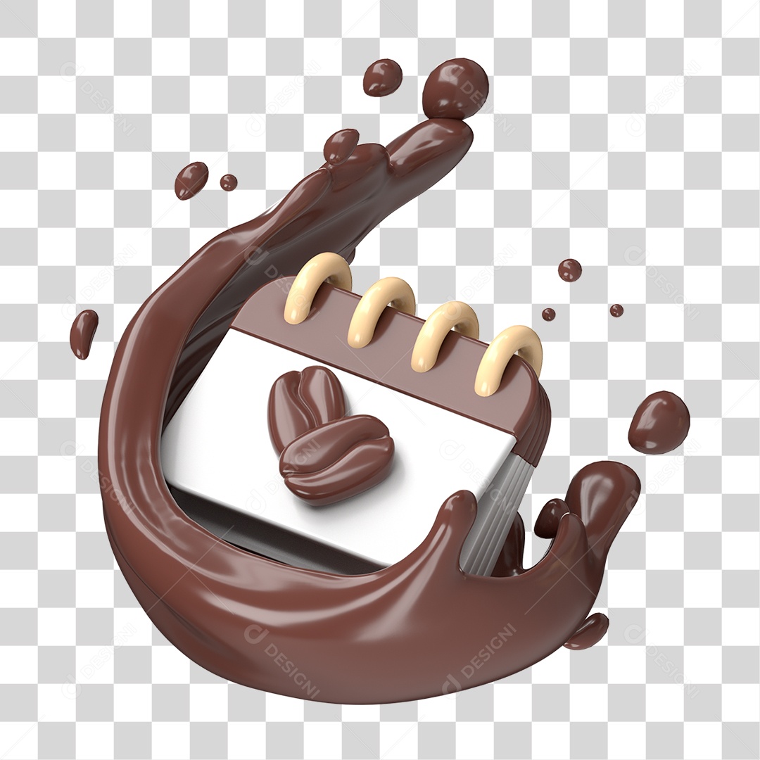 Calendário de Café PNG Transparente