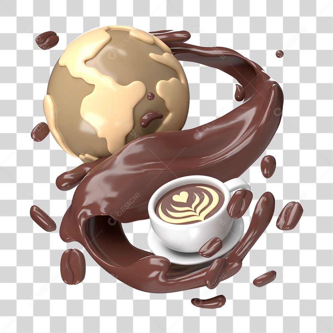 Splash de Chocolate PNG Transparente