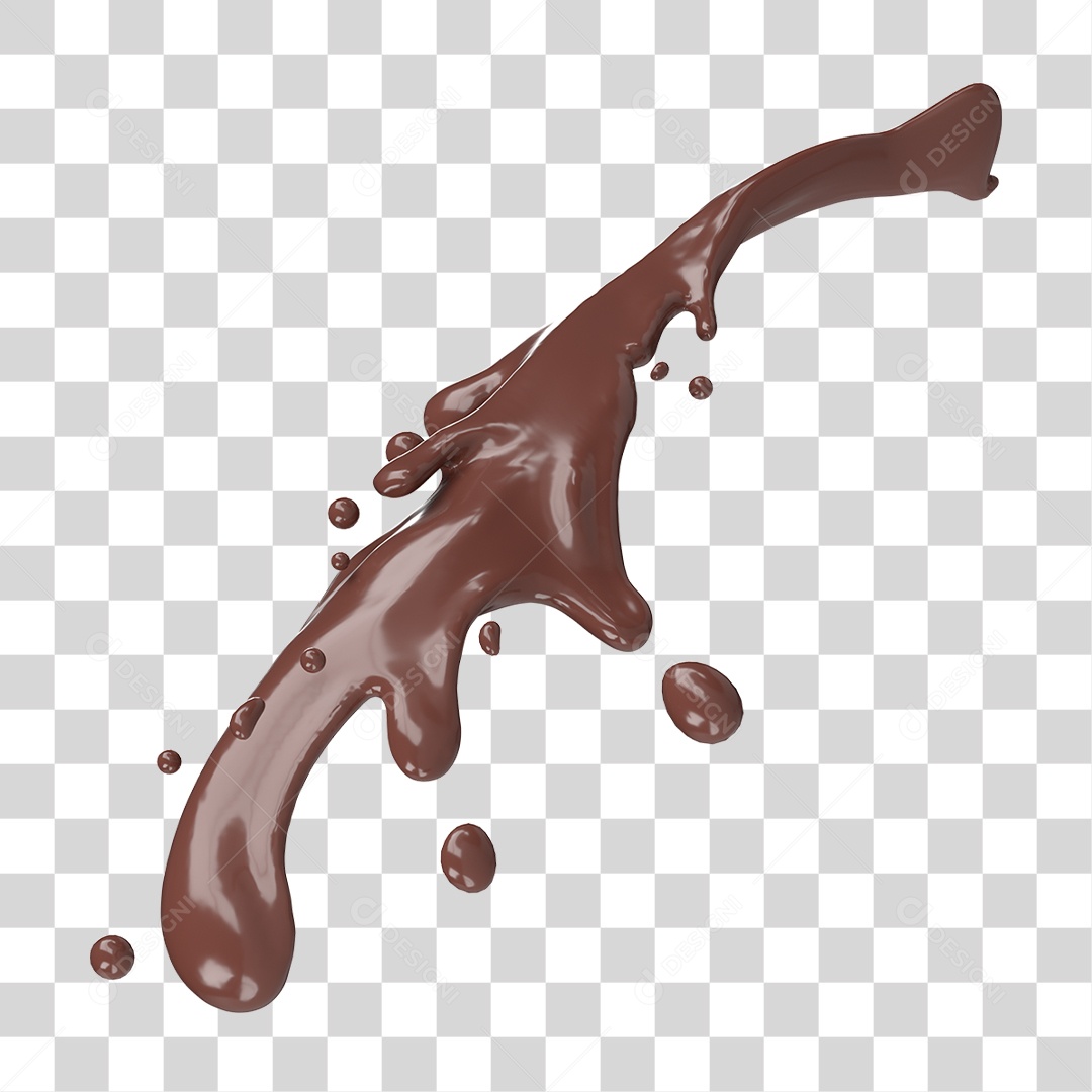 Splash de Chocolate PNG Transparente