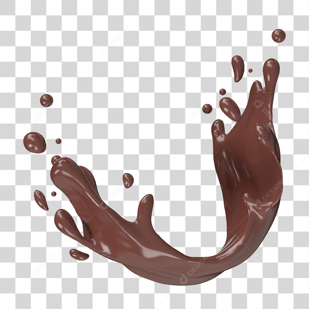 Splash de Chocolate PNG Transparente