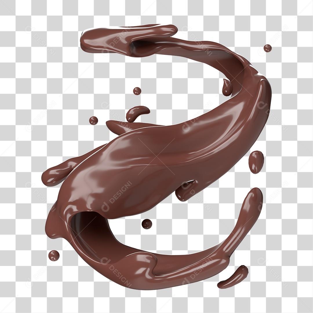 Splash de Chocolate PNG Transparente