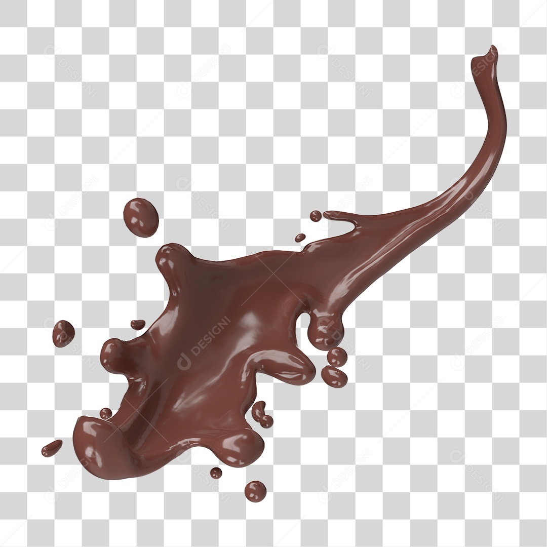 Splash de Chocolate PNG Transparente