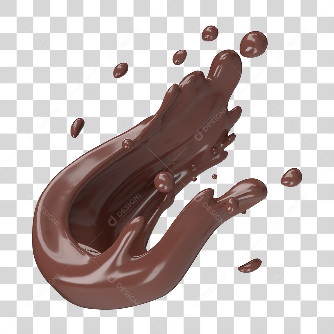 Splash de Chocolate PNG Transparente