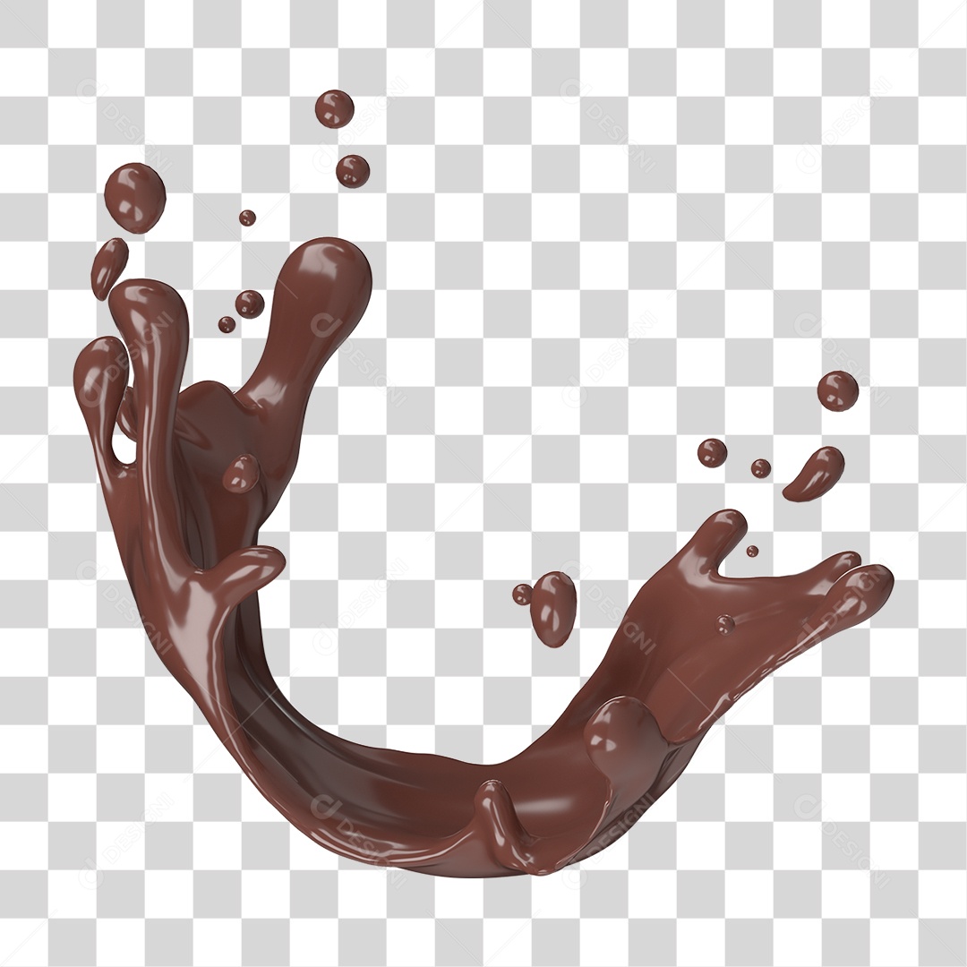 Splash de Chocolate PNG Transparente