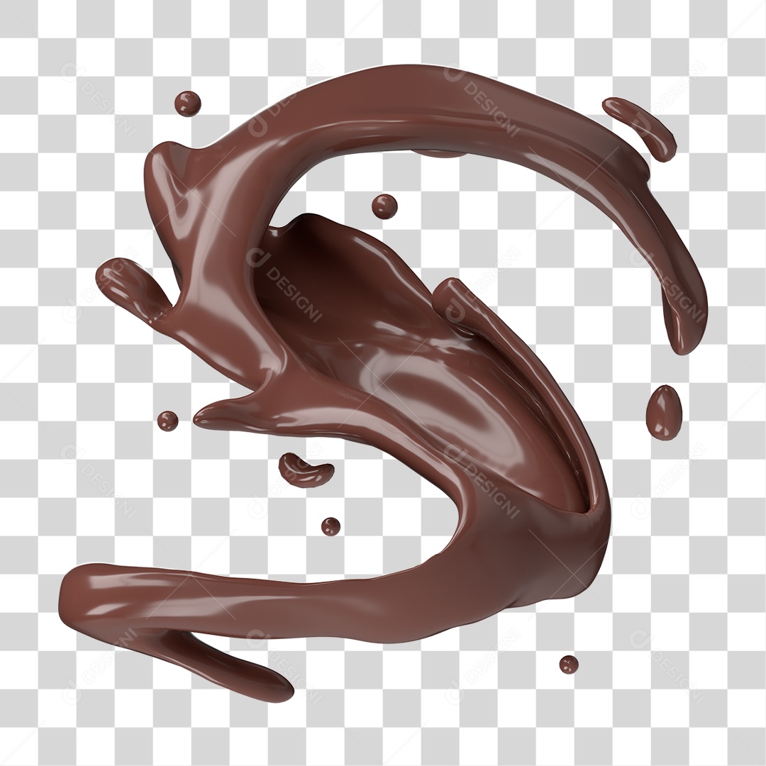 Splash de Chocolate PNG Transparente