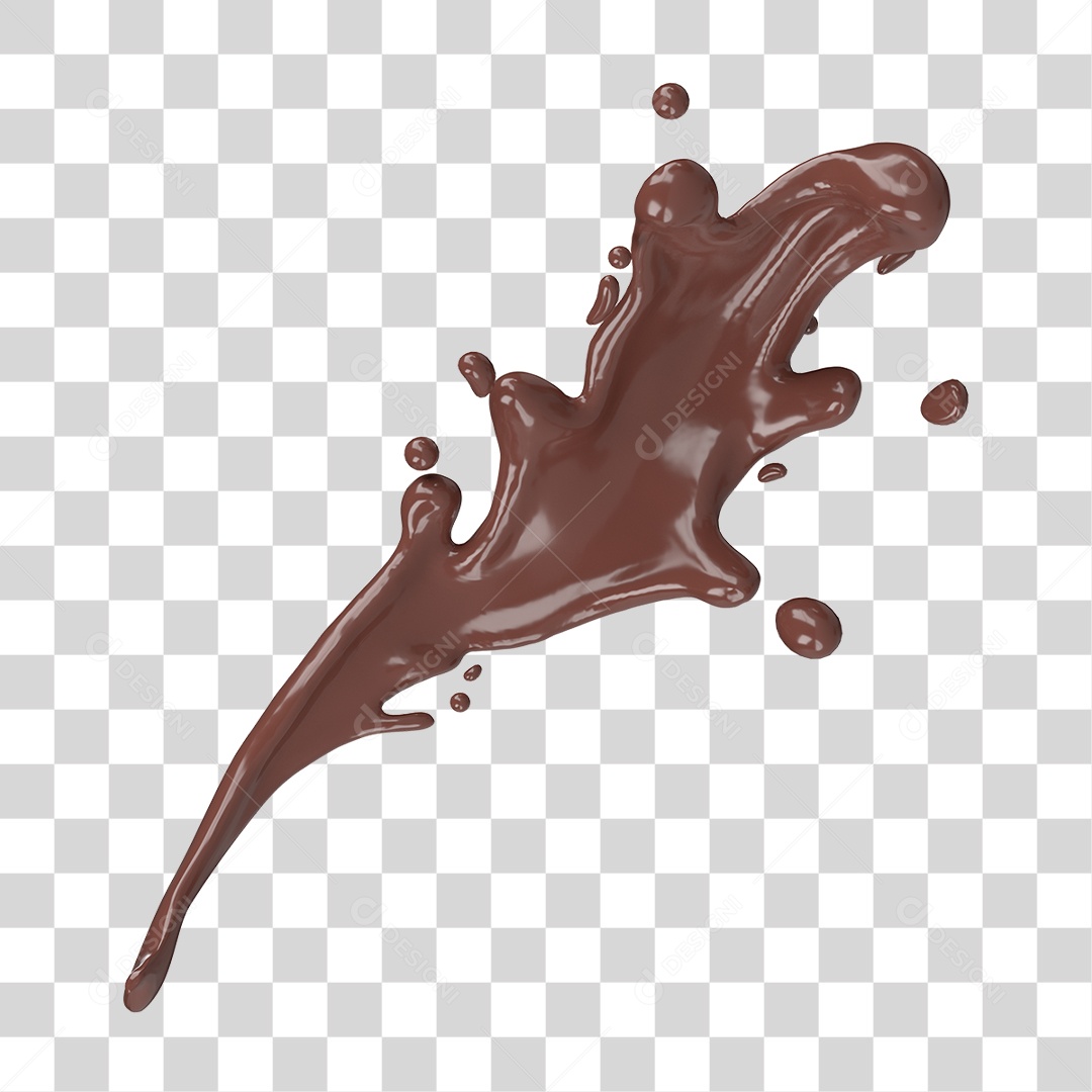 Splash de Chocolate PNG Transparente