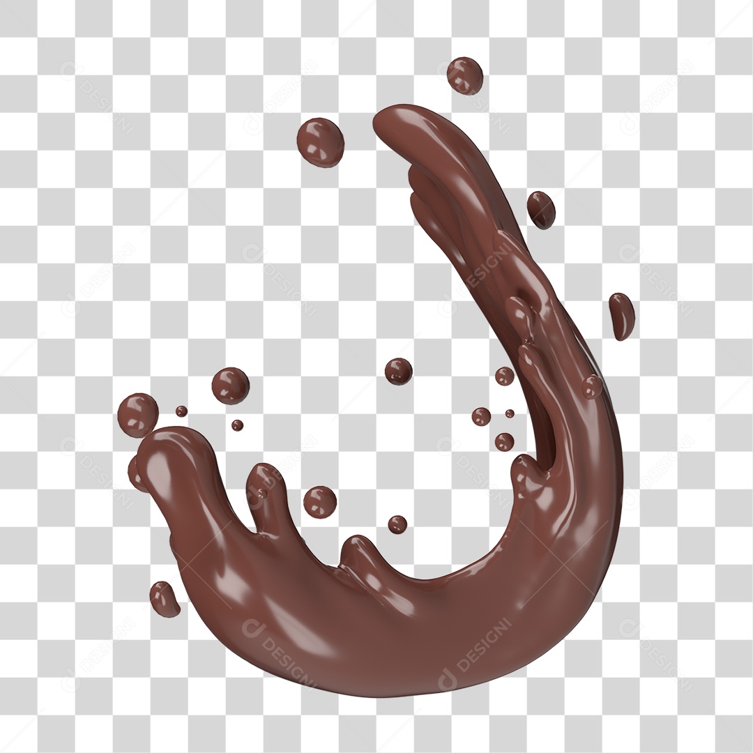 Splash de Chocolate PNG Transparente