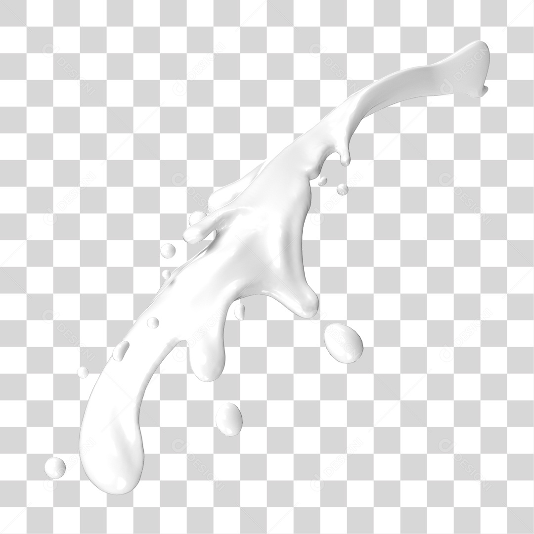 Splash de Leite PNG Transparente